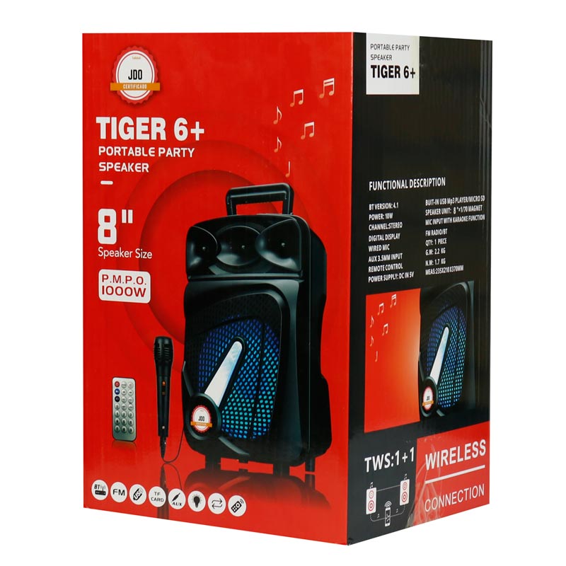 اسپیکر چمدانی بلوتوثی رم و فلش خور +Tiger 7