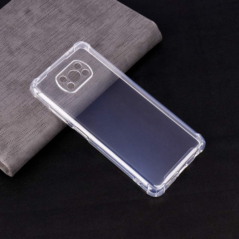 قاب ژله ای ضربه گیر بی رنگ محافظ لنزدار Xiaomi Poco X3