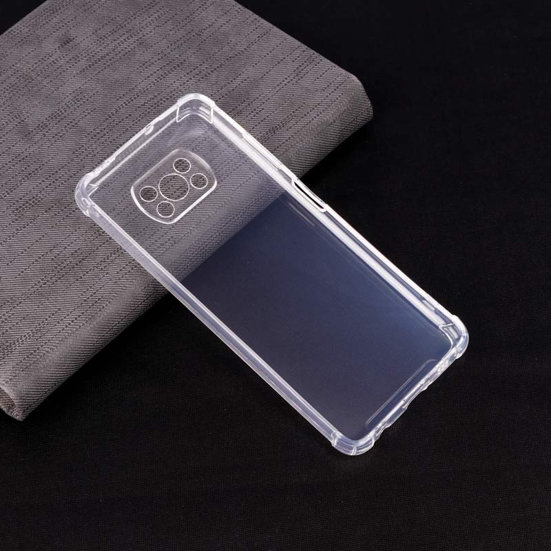قاب ژله ای ضربه گیر بی رنگ محافظ لنزدار Xiaomi Poco X3