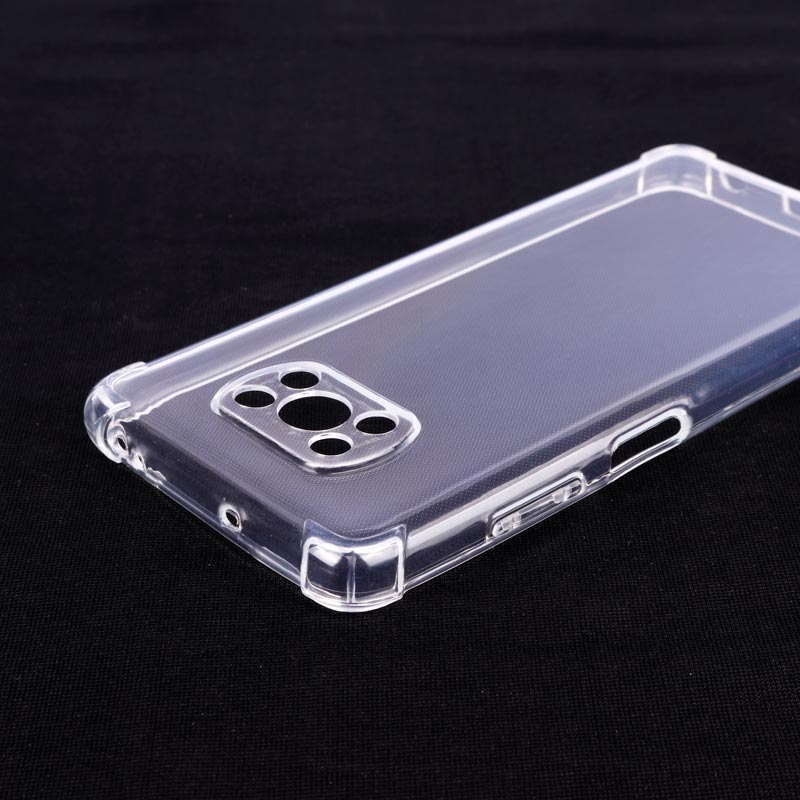 قاب ژله ای ضربه گیر بی رنگ محافظ لنزدار Xiaomi Poco X3