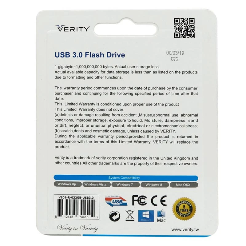 فلش 32 گیگ وریتی Verity V809R USB3.0