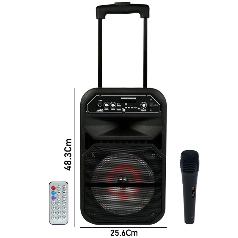 اسپیکر چمدانی بلوتوثی رم و فلش خور W-6009 + میکروفون و ریموت کنترل