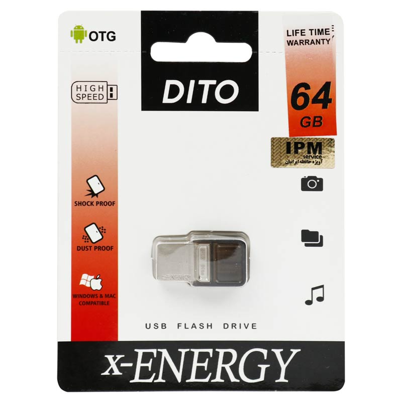 فلش 64 گیگ ایکس انرژی X-Energy Dito OTG MicroUSB