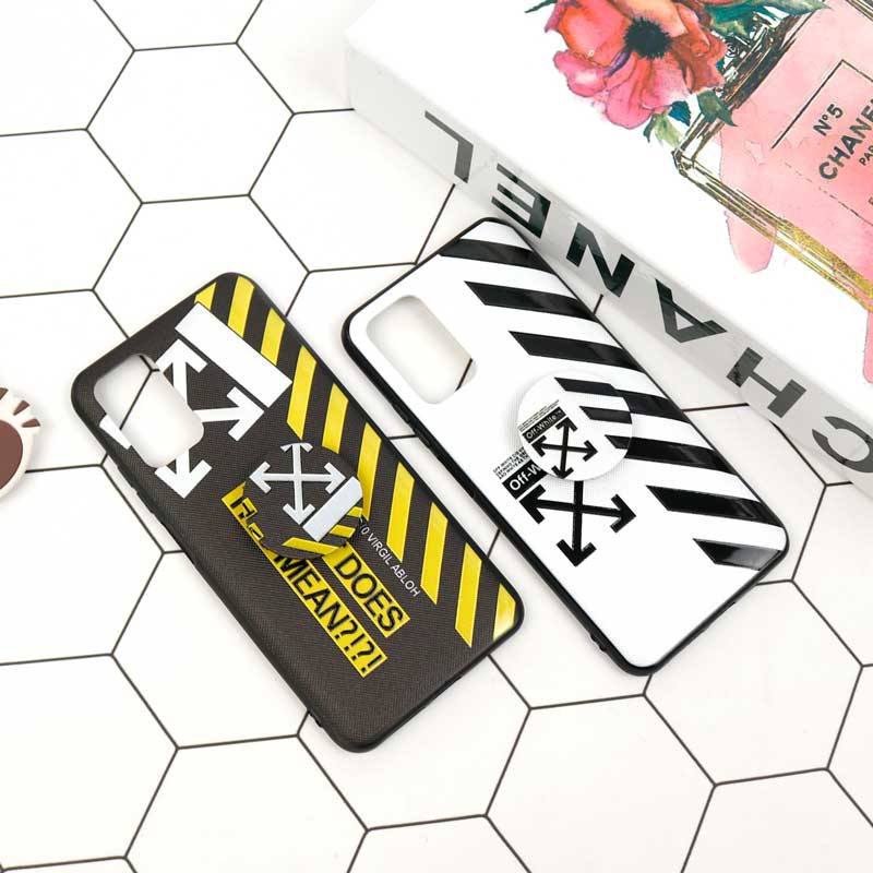 قاب فانتزی برجسته + پاپ سوکت طرح Off White شیائومی Poco M3 سری D