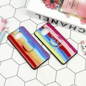 قاب فانتزی برجسته + پاپ سوکت طرح رنگین کمان شیائومی Poco X3 سری D