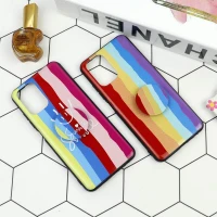 قاب فانتزی برجسته + پاپ سوکت طرح رنگین کمان شیائومی Redmi Note 10 / Note 10s سری D