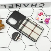 قاب فانتزی برجسته + پاپ سوکت طرح Burberry شیائومی Redmi Note 10 / Note 10s سری D