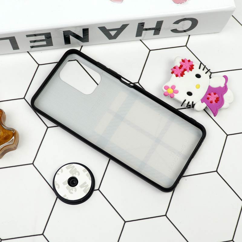 قاب فانتزی برجسته + پاپ سوکت طرح Burberry شیائومی Redmi Note 10 / Note 10s سری D