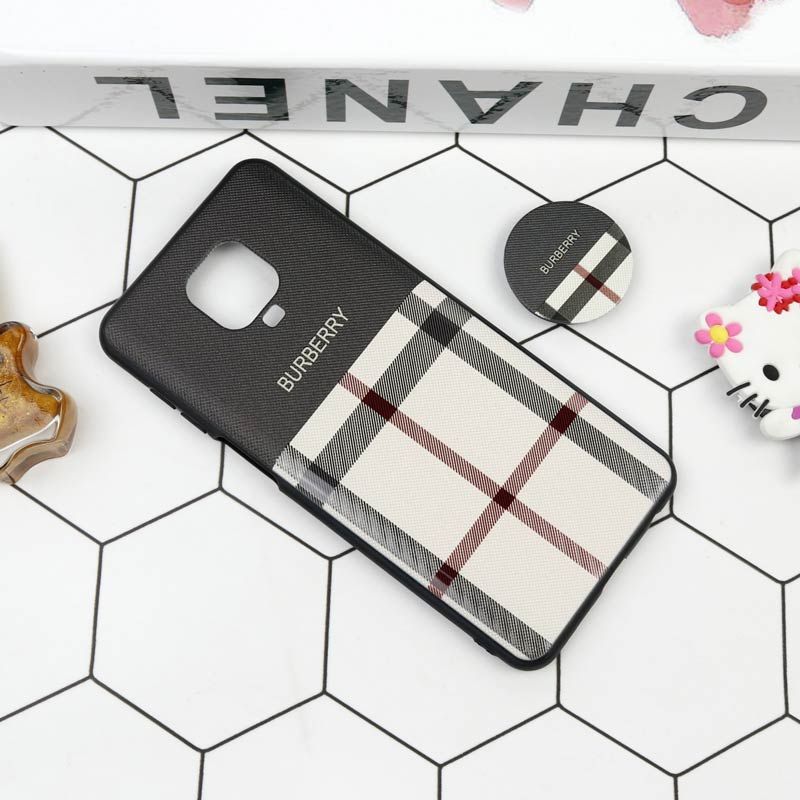 قاب فانتزی برجسته + پاپ سوکت طرح Burberry شیائومی Redmi Note 9s / Note 9 Pro سری D