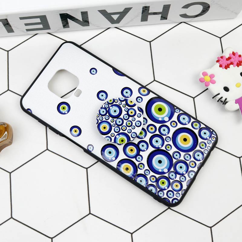 قاب فانتزی برجسته + پاپ سوکت طرح چشم و نظر شیائومی Redmi Note 9s / Note 9 Pro سری D