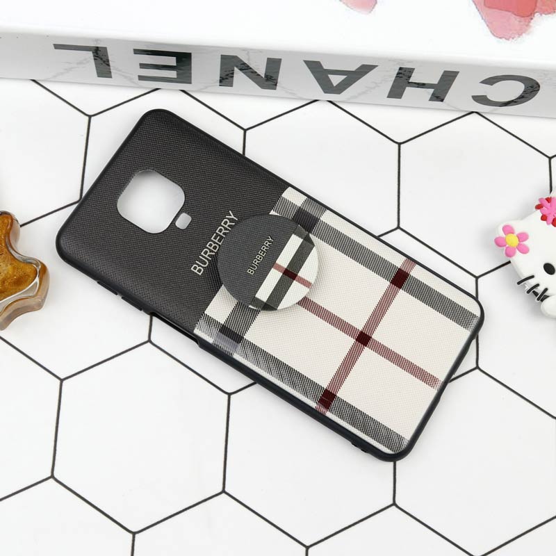 قاب فانتزی برجسته + پاپ سوکت طرح Burberry شیائومی Redmi Note 9s / Note 9 Pro سری D