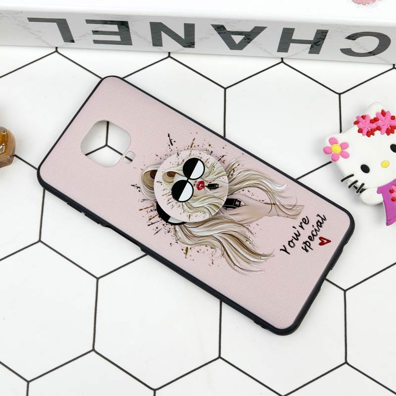 قاب فانتزی برجسته + پاپ سوکت طرح دختر شیائومی Redmi Note 9s / Note 9 Pro سری D
