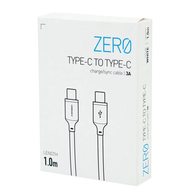 کابل تبدیل فست شارژ Momax Zero DC16 Type-C to Type-C 3A 1m