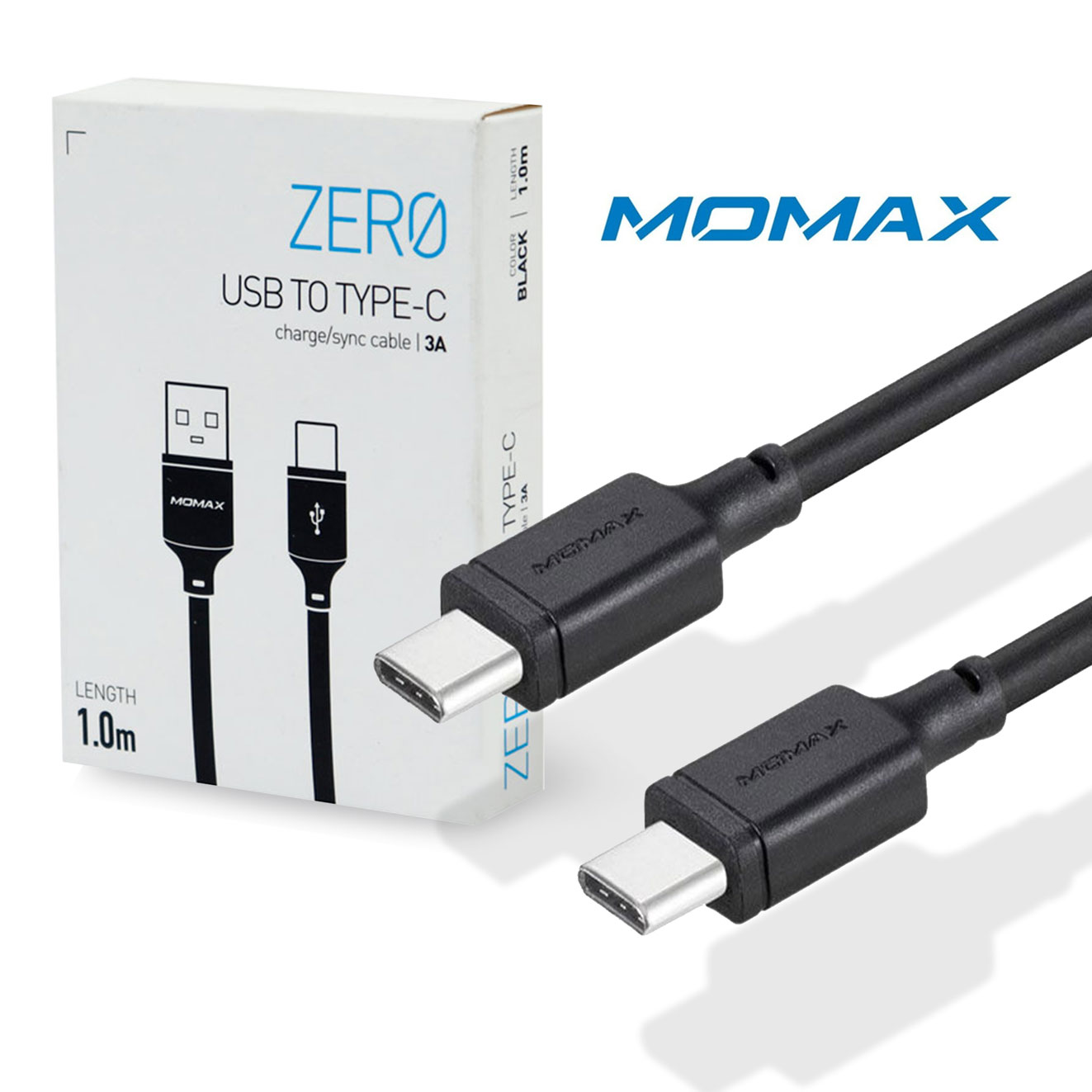 کابل تبدیل فست شارژ Momax Zero DC16 Type-C to Type-C 3A 1m