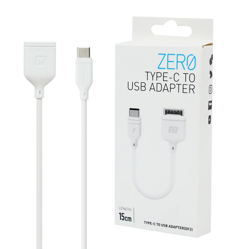 تبدیل Momax Zero DF2W Type-C To USB 15cm