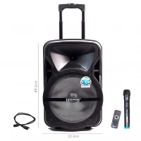 اسپیکر چمدانی بلوتوثی رم و فلش خور Geepas GMS8568 + میکروفون و ریموت کنترل