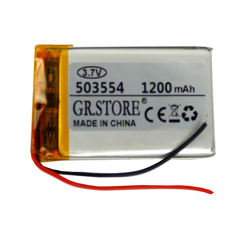 باتری لیتیوم 1200mAh 53*34*5mm 503554