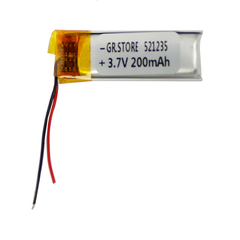 باتری لیتیوم 200mAh 36*12*5mm 521235