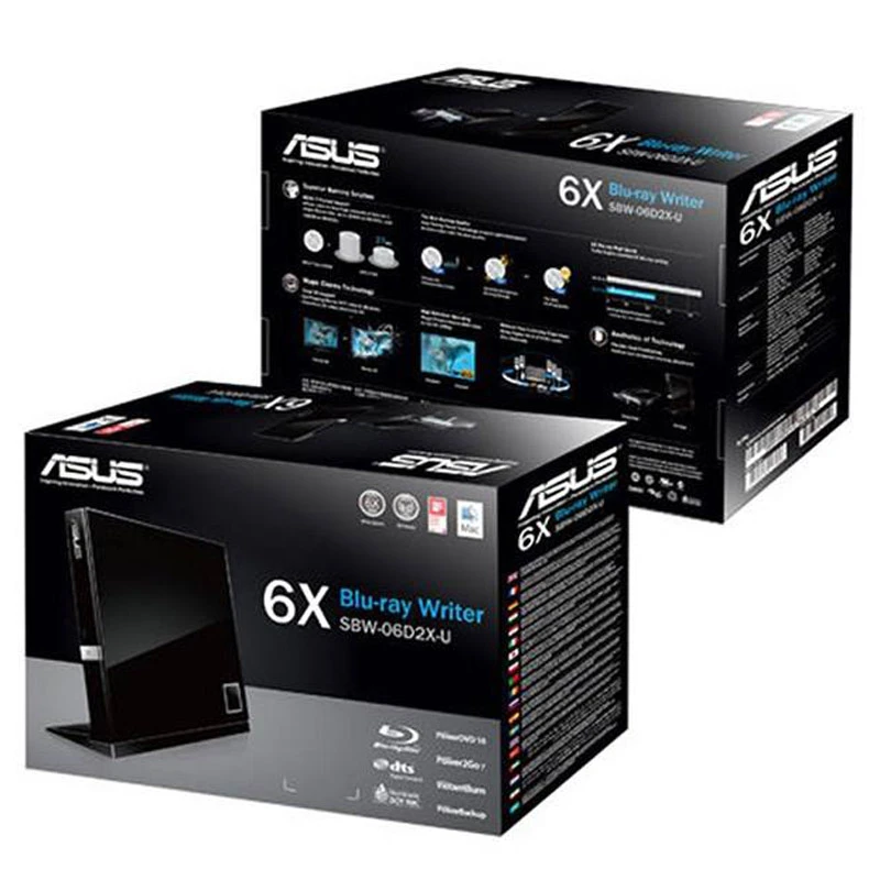 DVD رایتر اکسترنال بلوری ایسوس ASUS SBW-06D2X-U