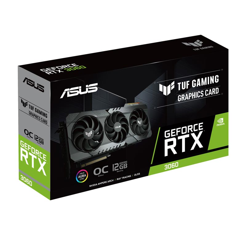 کارت گرافیک ASUS TUF GeForce RTX3060 Edition O12G GDDR6 192Bit