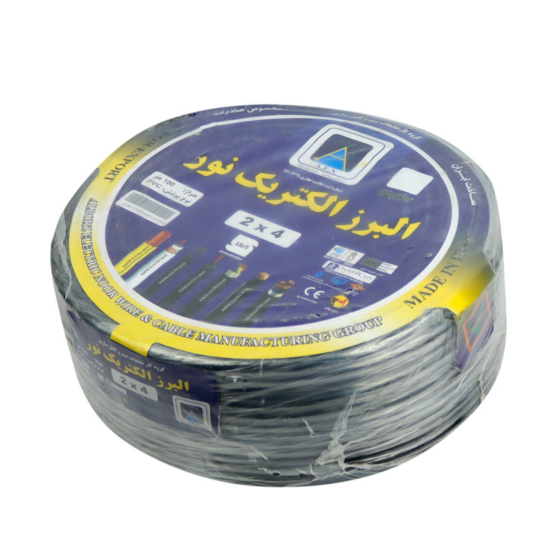 کابل برق مسی البرز الکتریک نور Alborz Electric PVC 2*4 100m
