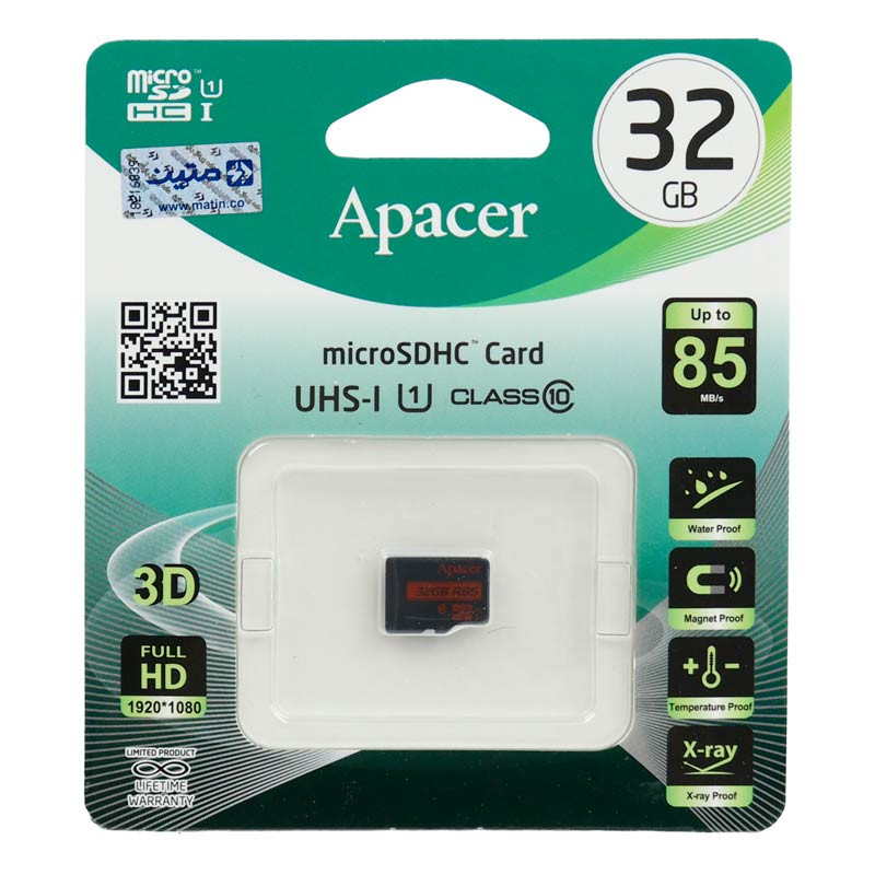 رم میکرو 32 گیگ اپیسر Apacer R85 U1 C10 85MB/s