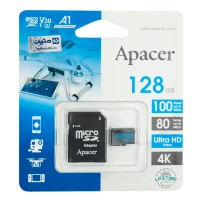 رم میکرو 128 گیگ اپیسر Apacer Rioo A1 V30 U3 C10 100MB/s + خشاب