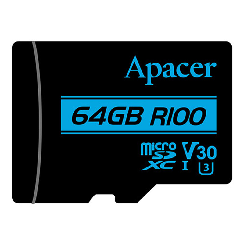رم میکرو 64 گیگ اپیسر Apacer Rioo A1 V30 U3 C10 100MB/s + خشاب