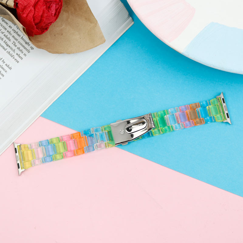 بند اپل واچ رزین هفت رنگ 38/40mm