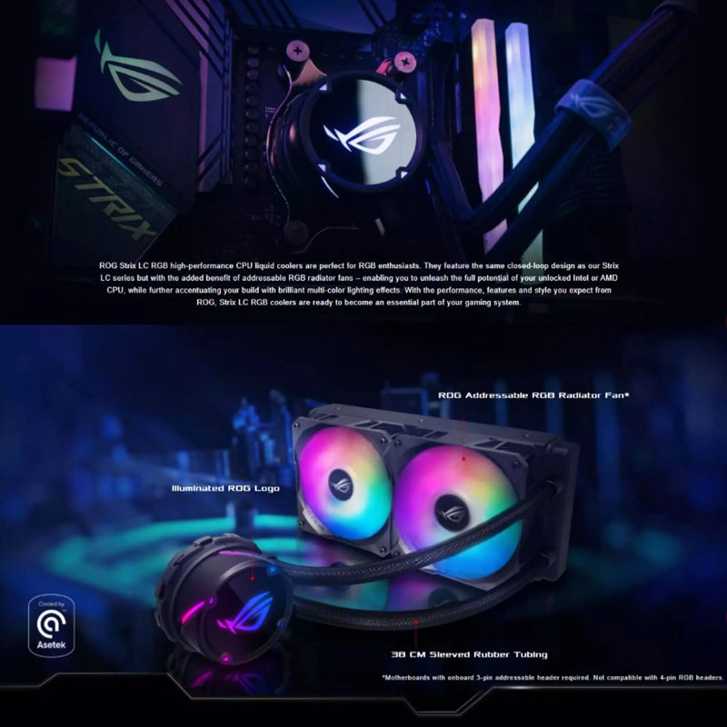 فن خنک کننده CPU ایسوس Asus Rog Strix LC 240 RGB
