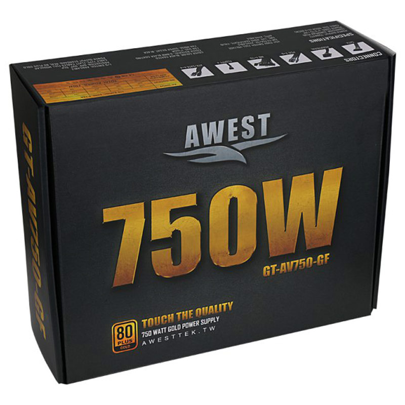 پاور ماژولار 750 وات اوست Awest GT-AV750-GF Gold