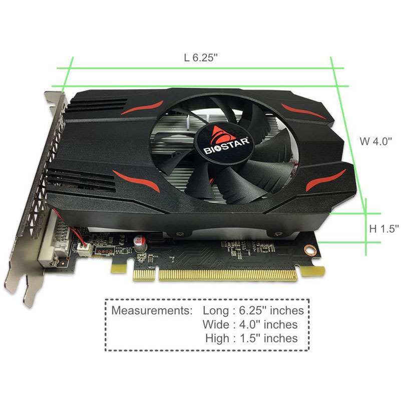 کارت گرافیک BIOSTAR Radeon RX550 VA5515RF21 2GB GDDR5 128Bit