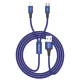 کابل 2 سر فست شارژ Baseus CAML-SU13 3A 1.2m