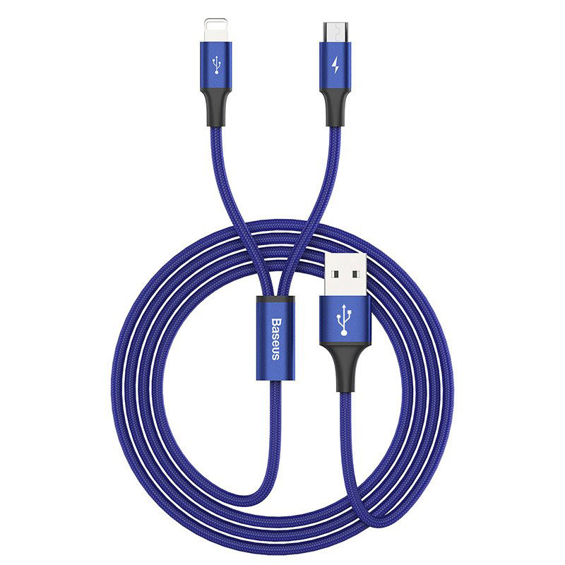کابل 2 سر فست شارژ Baseus CAML-SU13 3A 1.2m