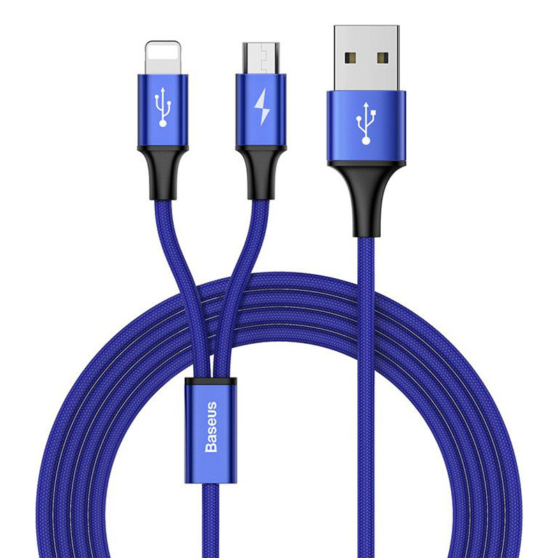 کابل 2 سر فست شارژ Baseus CAML-SU13 3A 1.2m