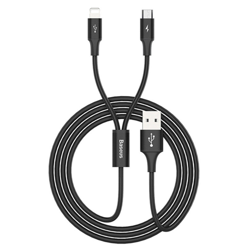 کابل 2 سر فست شارژ Baseus CAML-SU13 3A 1.2m