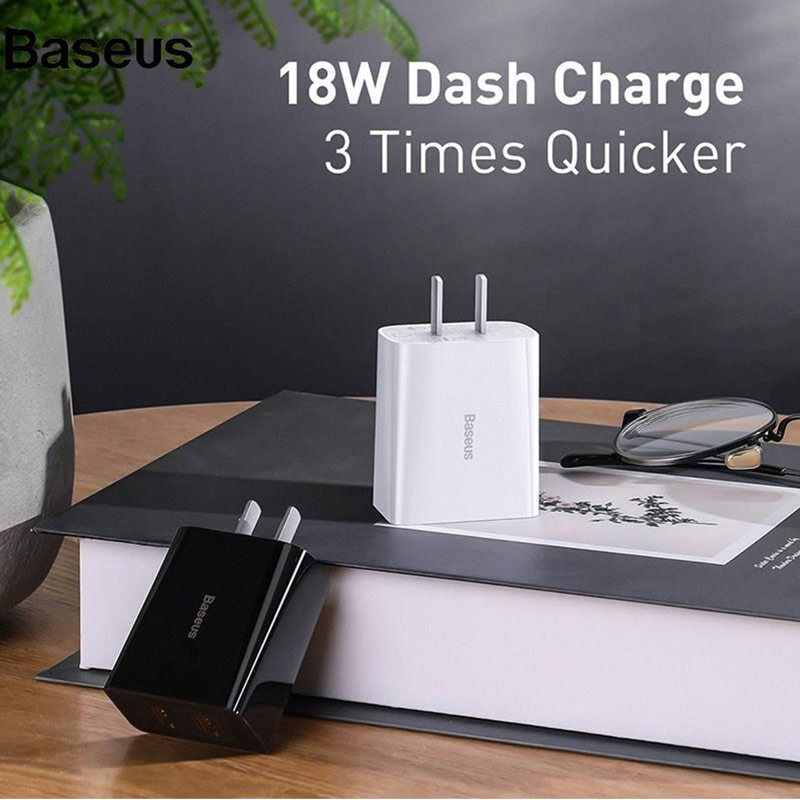 کلگی فست شارژ 2 پورت Baseus CCFS-Q 3A QC3 18W