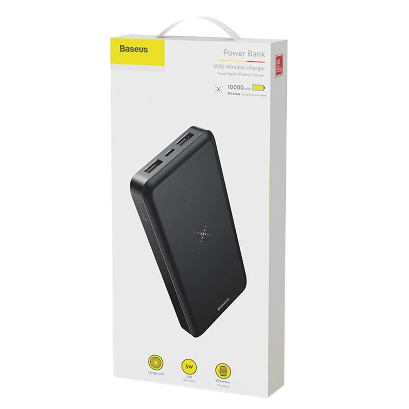 پاور بانک بی سیم 10000 باسئوس Baseus PPALL-M36