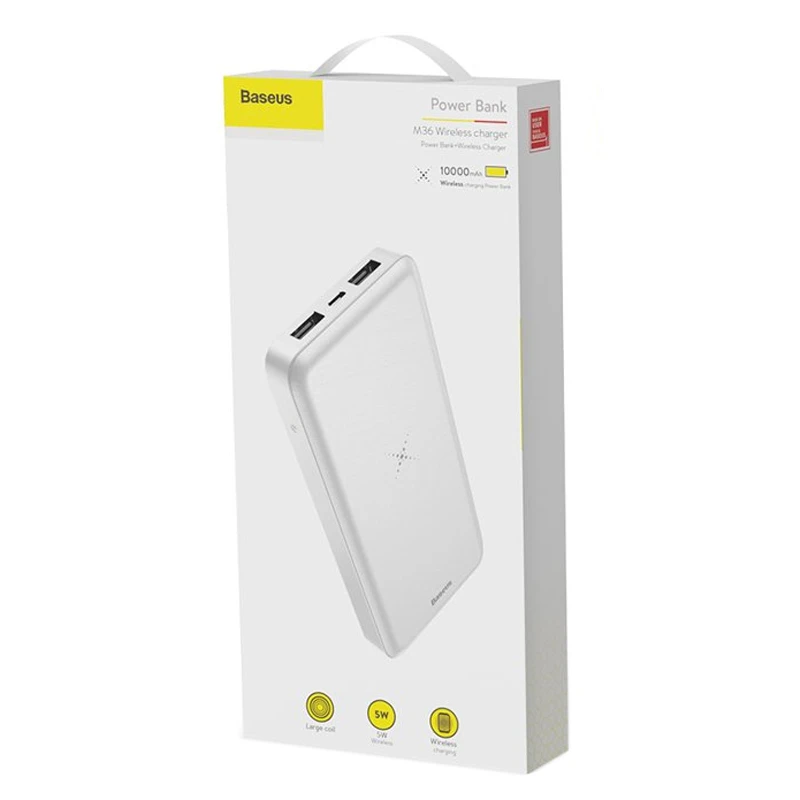 پاور بانک بی سیم 10000 باسئوس Baseus PPALL-M36