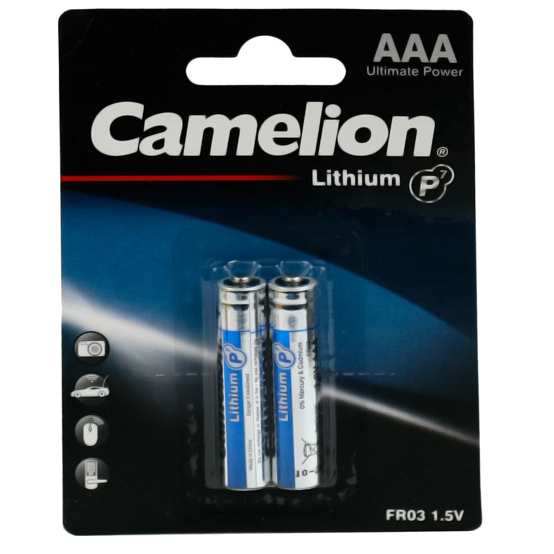باتری دوتایی نیم قلمی Camelion Lithium 1.5V AAA