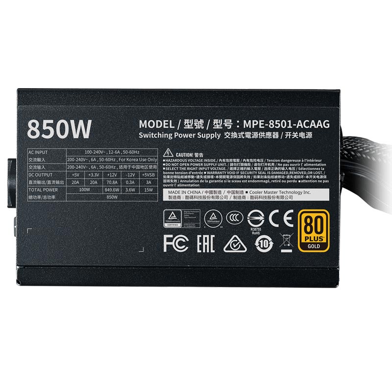 پاور 850 وات کولر مستر Cooler Master MWE 850 - V2 Gold