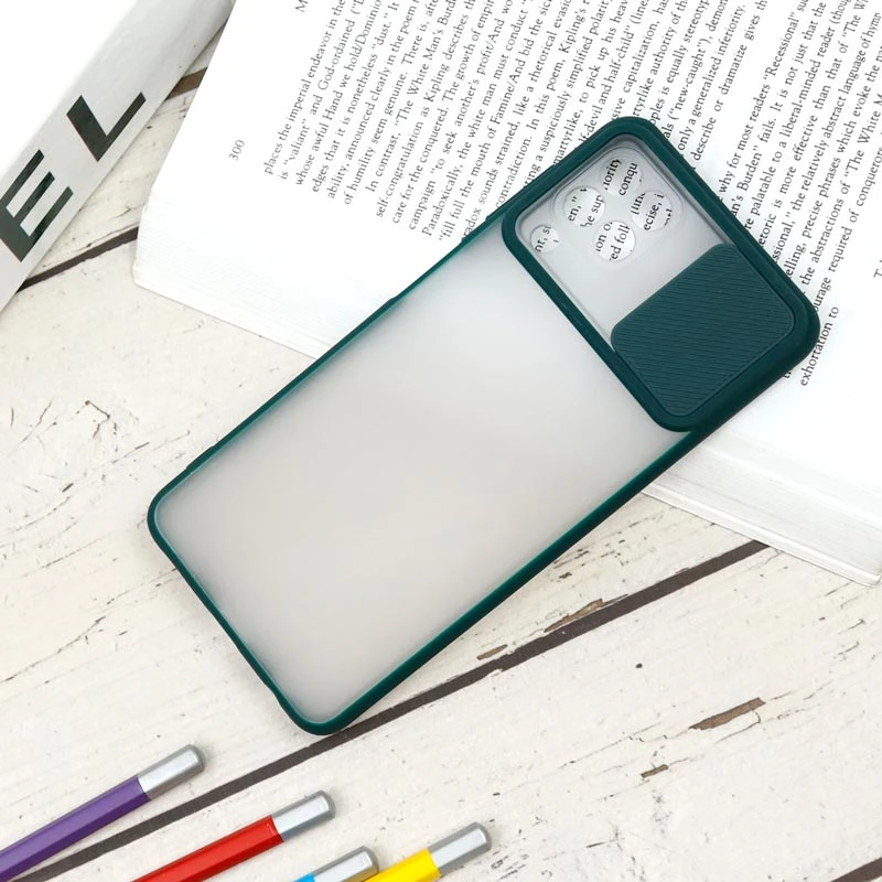قاب PC مات محافظ لنز دار کشویی Samsung A22 4G