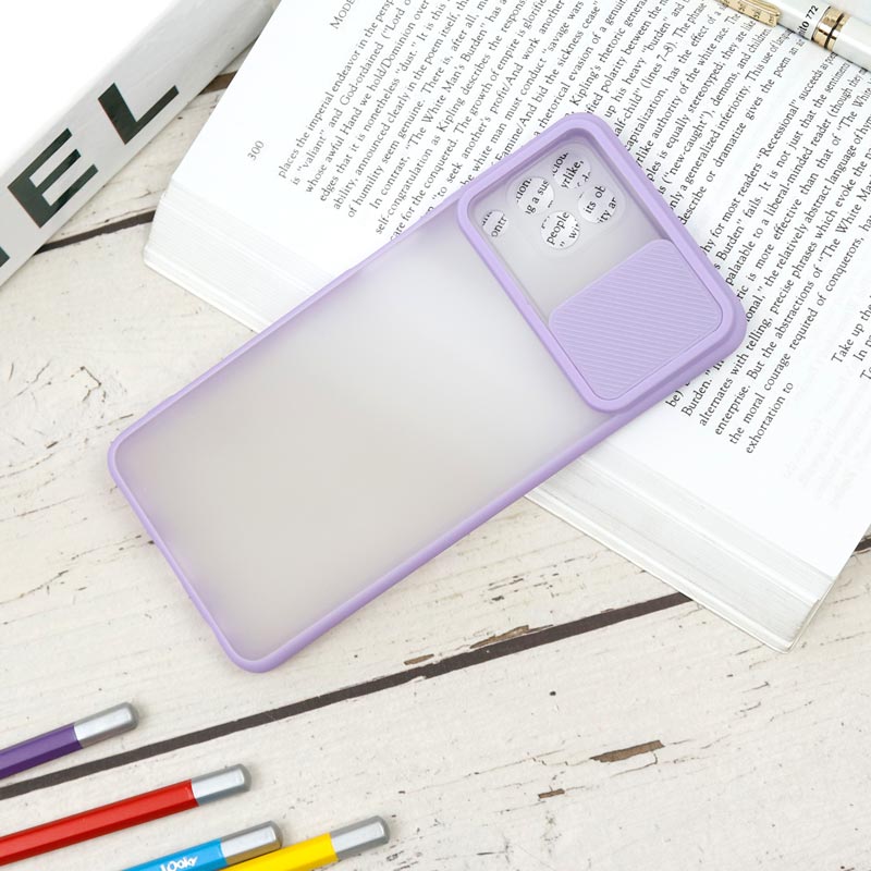 قاب PC مات محافظ لنز دار کشویی Samsung A22 4G