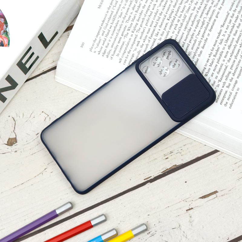 قاب PC مات محافظ لنز دار کشویی Samsung A22 4G