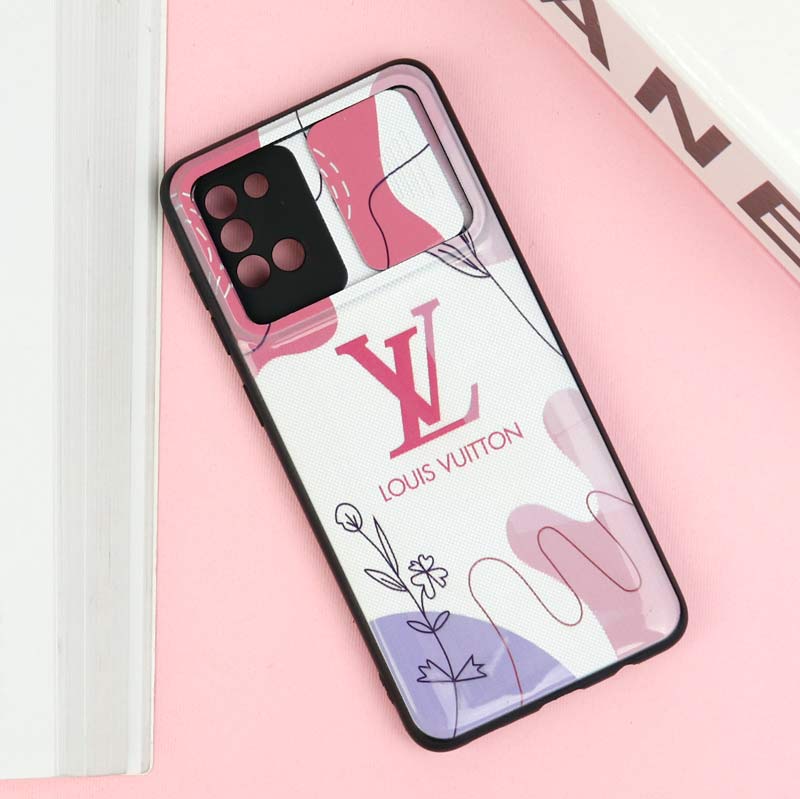 قاب طرحدار محافظ لنز دار کشویی Pink سامسونگ A31