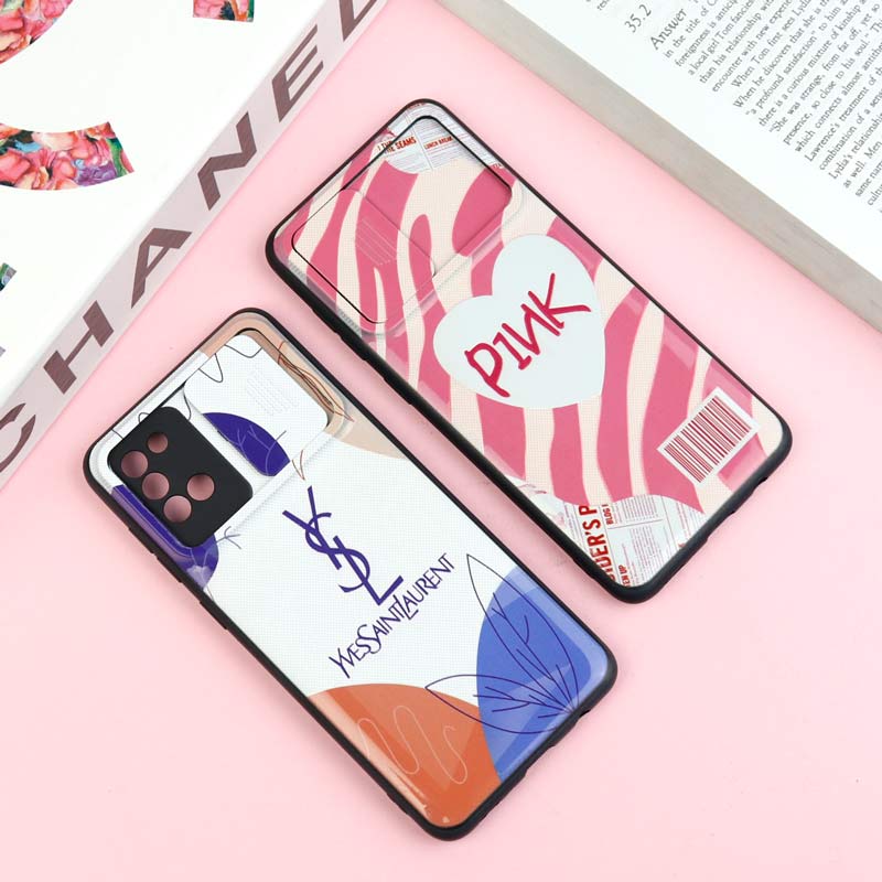 قاب طرحدار محافظ لنز دار کشویی Pink سامسونگ A31