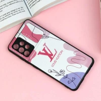قاب طرحدار محافظ لنز دار کشویی Pink سامسونگ A32 4G