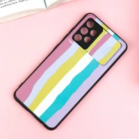 قاب طرحدار محافظ لنز دار کشویی آبرنگی سامسونگ A32 4G