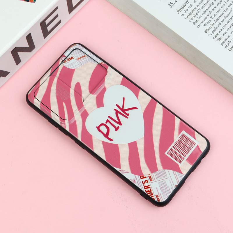 قاب طرحدار محافظ لنز دار کشویی Pink سامسونگ A32 4G