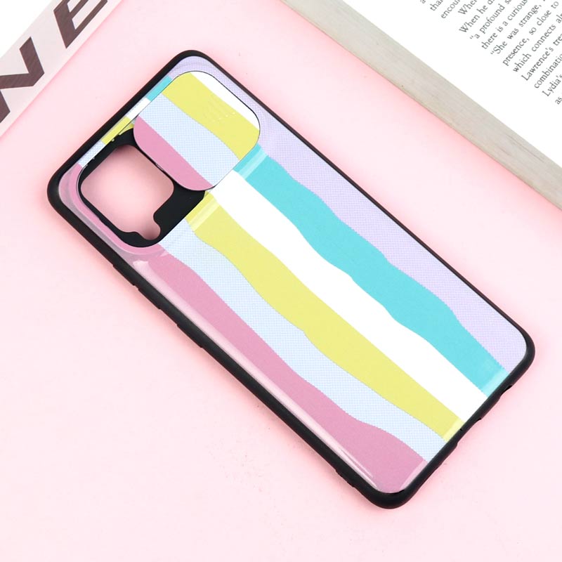قاب طرحدار محافظ لنز دار کشویی آبرنگی سامسونگ Samsung Galaxy A42 5G